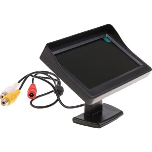 4.3Inch Car LCD Monitor Wireless Backup Camera License Plate Reverse Rear View Parking System Set