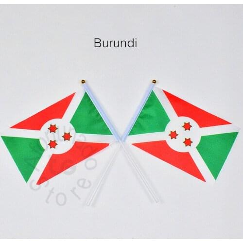 Burundi 14*21cm 10pieces Banner Hand waving Flag National Flag for meet,Parade,party.Hanging,decoratio