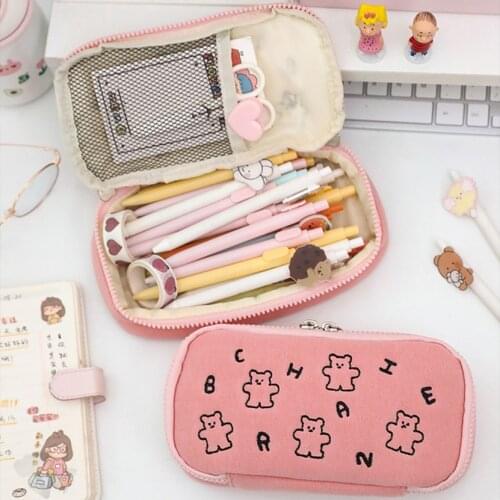 Pencil Cases Nенал School Material Kawaii Cute Japanese Stationery And Office Supplies For Girls Pencil Box Case Big School Case