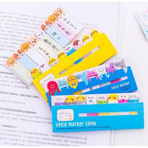 DL Korean stationery cute little animal platoon station, convenient post, study office memorandum N post note book