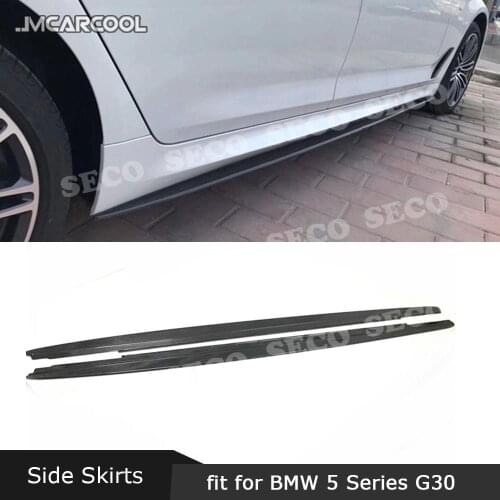 For BMW 5 Series F90 G30 G31 M Tech M Sport 2017 2018 2019 Carbon Fiber Side skirts Aprons MP Style FRP Door bumper Protector