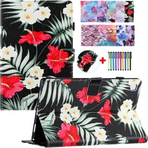 For IPad Pro 9.7 2016 Leather Cover For Tablet 2018 2017 IPad 9.7 5/6th Capa Air 2 Air 1 Case Painted Flower Shell Smart Shell