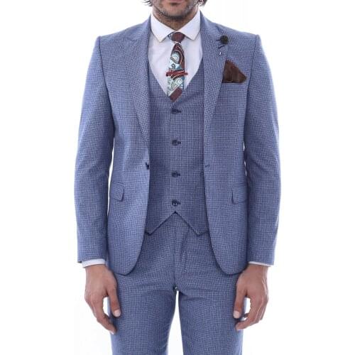 Single Button Pointed Collar Blazer Three Pieces Of Suit