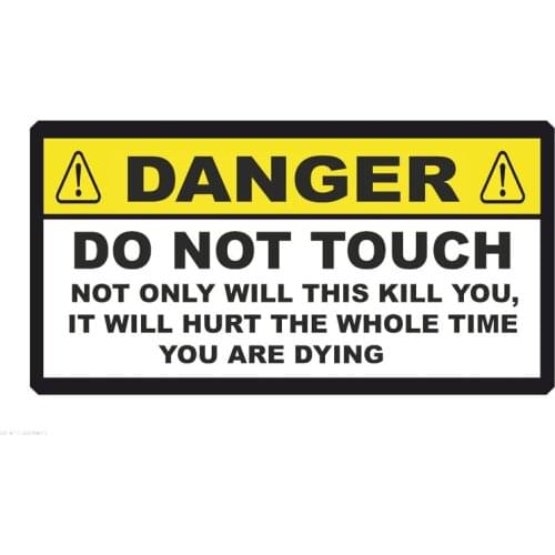 Creative Decal Danger Funny Not Only Will This Kill You Decorate Car Sticker Automobile Accessories PVC,14cm*7cm