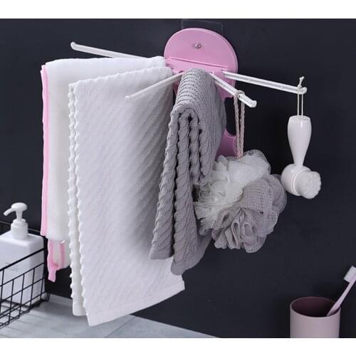 7-in-1 Creativity Pull-out Hanging Rack Retractable Punch-free Towel Shelf Towel Rack For Bedroom Bathroom Storage