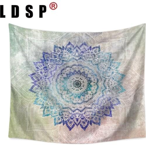 LDSP Psychedlic Mandala Boho Tapestry Wall Hanging Covering Rug Background Cloth Beach Mat Blanket Art Bedroom Living Home Decor