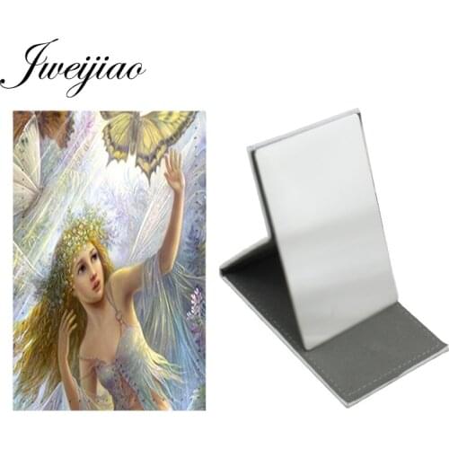 Youhaken Elf Pattern New Mirror Fashion Trend Stainless Steel Leather Travel Makeup Portable Mirror Gift Hand Mirror
