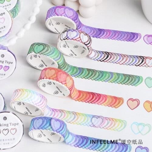 Confession Poem Series Journal Washi Tape Scrapbooking Sticker Label Small Fresh Color Love Masking Tape School Office Supply