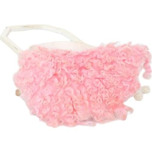 Pink Chunky Curly Wool Rug Flokati Felt Wool Layer Curly Felted Wool Blanket Posing Fabric Backdrop Flokati Rug Photography Prop