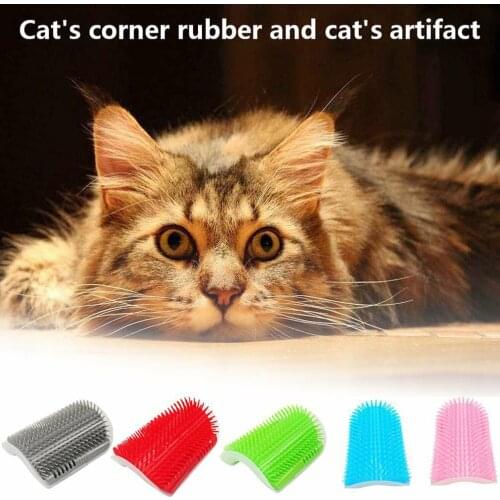 Cat Self Groomer Brush Pet Grooming Supplies Hair Removal Comb for Cat Dog Hair Shedding Trimming Cat Massage Device with catnip