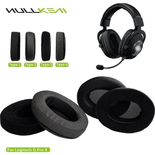 Nullkeai Replacement Earpads for Logitech G Pro X Headphones Thicken Leather Velvet Velour Earphone Sleeve