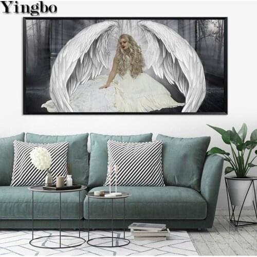 Modern angel girl with wings diy Diamond Embroidery Cross Stitch Full Square Round drill 5d Diamond Painting decorative art 2020