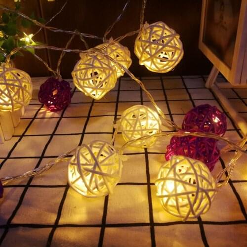 LED Ball Lights String Birthday Gifts Battery Powered Fairy Garland Girls Bedroom Christmas Party Wedding Holiday Decoration