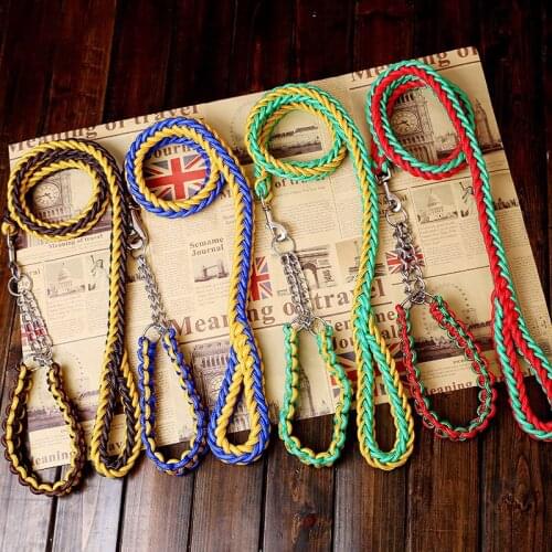 Woven collar eight-strand rope P chain pet traction in large dog manufacturers wholesale