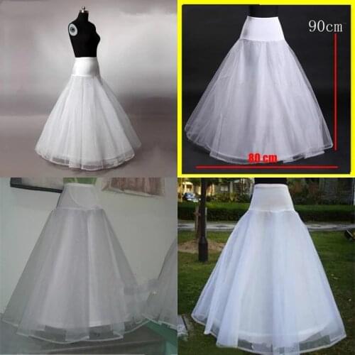 High Quality A Line 1-hoop 2-layer Tulle Wedding Bridal Petticoat Underskirt Crinolines For Wedding Dress