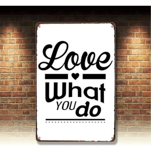 Vintage Metal Tin Signs Love Letters Retro Plate Pub Bar Art Decor Wall Poster