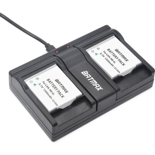 NB-6L NB 6L NB6L Camera Dual USB Battery Charger for Canon IXUS 310 SX240 SX275 SX280 SX510 SX500 HS 95 200 105 210 300 S90 S95