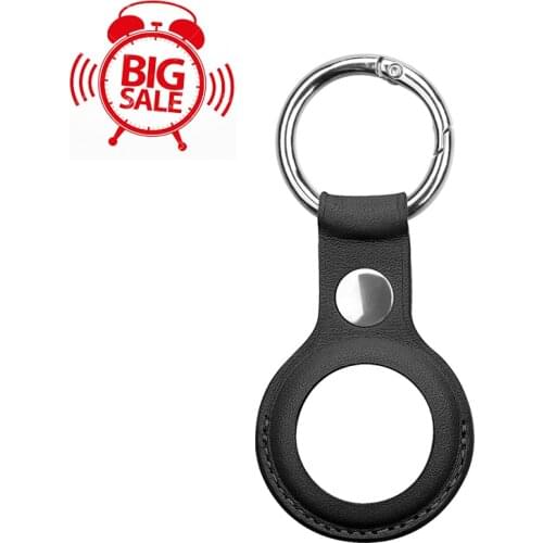 For Apple Airtags Leather Protective Case Sleeve For Apple Locator Tracker Anti-lost Device Keychain Protective Sleeve Cover