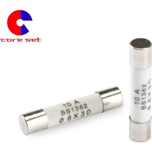 10PCS/Lot 6x30mm Ceramics Tube Fuse Fast Blow Ceramics Fuses 250V 10A