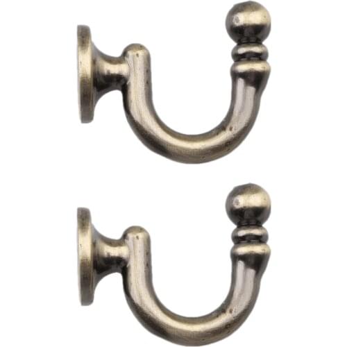 2 Pieces Metal Curtain Tieback Hooks Holders Wall Door Hangers