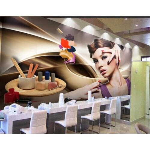 Custom 3d wallpaper murals beauty salon manicure beauty poster tooling wall paper living room bedroom tv background