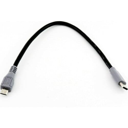 5pcs USB 3.1 Type-C Male Plug to USB Micro Male Plug Charging Data OTG Connector Adapter Male to Male Cable 25cm/1m