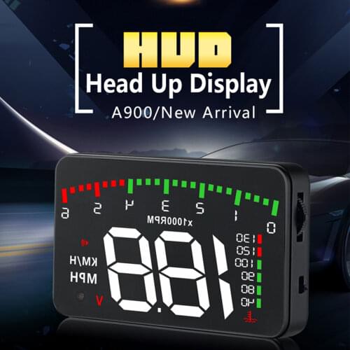 5 Level Brightness Adjustment Car Head-Up Display Dashboard OBD2 HUD Car Speed Projector RPM Temperature Over-time Driving Alarm