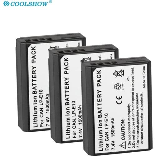 Camera Battery LP-E10 LPE10 LP E10 For Canon Rebel T3 T5 KISS X50 X70 EOS 1100D 1200D 1300D e10 1500mAh Batteries