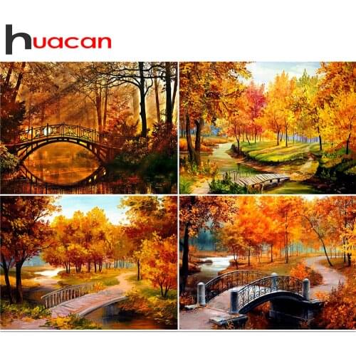 Diamond Painting Landscape Picture of Rhinestones Full Square 5D Diamond Cross Stitch Scenic Series Needlework Home Decor