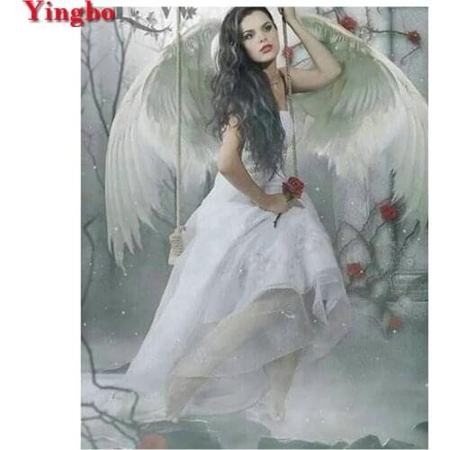 100% full square/round drill 5d diy diamond painting Angel woman picture By Numbers rhinestone embroidery mosaic sticker decor