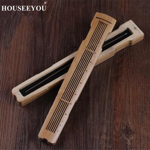 Bamboo Stick Incense Holder Joss-stick Burner Aroma Censer with Hollow Cover Aromatherapy Zen Furnace Home Office Teahouse Use