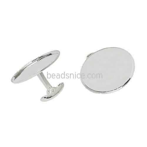 Beadsnice Cufflinks Tray Cuff Links Brass Blank for DIY Jewelry Making ID 39613/8893