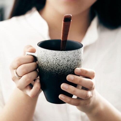 Mark Cup Ceramics Simple Tea Cup Retro Creative Coffee Cup Breakfast Cup Couple