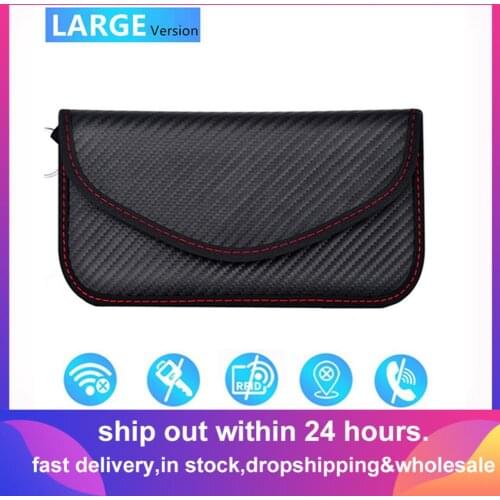Signal Blocking Bag Cover Signal Blocker Case Faraday Cage Pouch For Keyless Car Keys Radiation Protection Cell Phone