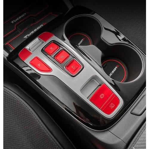 For Hyundai Tucson NX4 2021 2022 Interior Aluminum alloy Button Decoration Stickers Central Control Gear Steering Wheel Cover