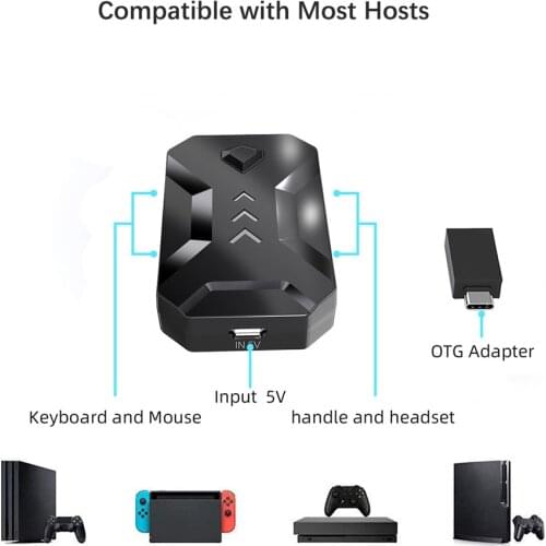 Mobile Gaming Keyboard Mouse Adapter Converter Conversion Box for Nintend Switch/Lite for XBOX One X/S for PS4 Game Console