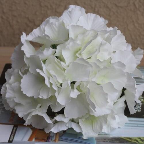 Fake Flowers Colorful Artificial Silk Hydrangea Flower Head DIY Floral Home Party Wedding Arch Background Wall Decoration