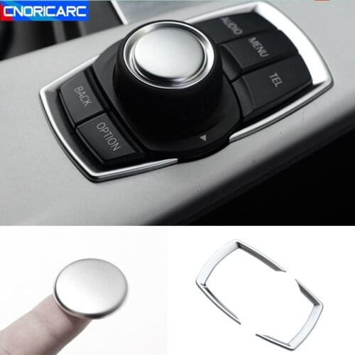 Car Styling Console Multimedia Buttons Frame Decoration Cover Trim For BMW 1/2 Series Tourer F45 F20 F21 Interior Accessories