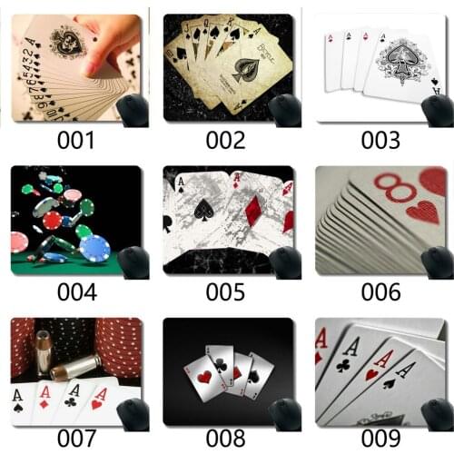 Personalized Design Mouse Pad, Poker card Art Mouse Pad Stitched Edges
