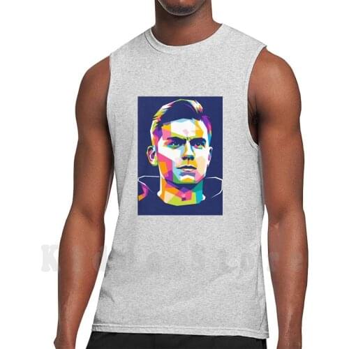 Paulo Dybala Displate-Tank Tops Vest Sleeveless Dybala Paulo Ronaldo Cristiano Football Soccer Goal Celebration