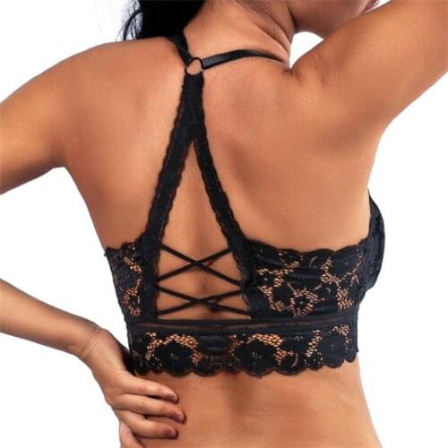 New Bra Corset Sexy Cross Beauty Back Underwear Lace Push Up Padded Seamless Lingerie Hollow Out Bralette Vest Tops нижнее белье