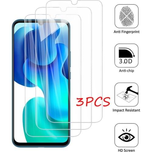 For Xiaomi Mi 10 lite Film Glass Cell Phone Cover 3pcs Screen Protector for Xiaomi Mi 9t lite redmi note 8t pro HD Tempered Glas