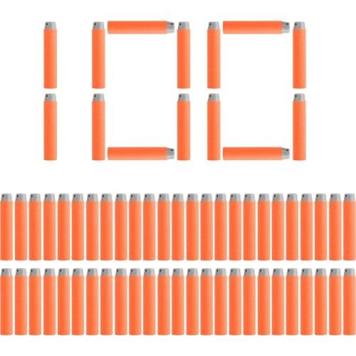 100PCS Darts For Nerf Accurate Soft Hollow Hole Head 7.2cm Refill Darts Toy Gun Bullets for Nerf Series AccuStrike Series Falcon