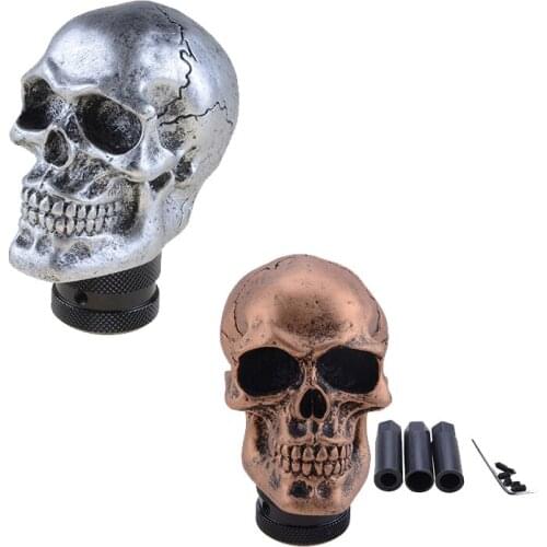 Manual Gear Shift Knob Shifter Lever Knob Halloween Alien Skull Head Gear Knob Pomo Marchas Universal Car Accessories