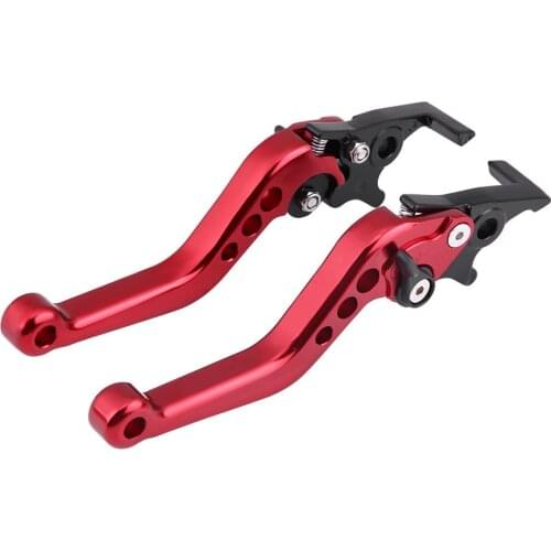 1 Pair CNC Aluminum Motorcycle Scooter Modification Double Disc Brake Lever Universal Adjustable Double-Disc Brake Lever