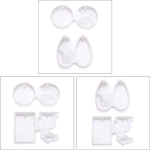 Silicone Pendant Mould DIY Crystal Island Mountain Epoxy Resin Mold for Jewelry Making