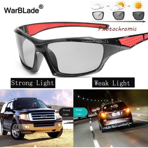 WarBLade Brand Photochromic Sunglasses HD Polarized Sun Glasses Men Day Night Driving Fishing Goggles Change Colour Sunglasses