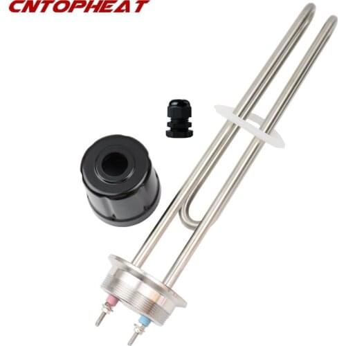 SUS304 220v 2.5kw 2"Tri Clamp OD 64mm Immersion Water Brewing Heating Element Tubular Electric Heater