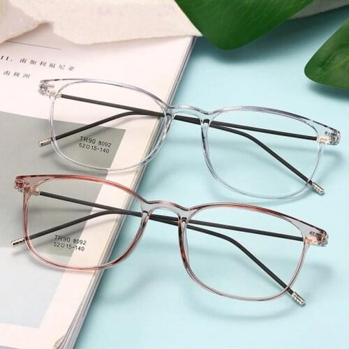 TR90 ultralight ladies myopia glasses men retro transparent optical lenses women and men finished myopia glasses -0.5 1 1.5 6.0