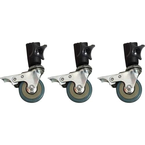 ABGN Hot-3PCS 22mm Photo Studio Universal Caster Wheel Tripod Pulley Heavy Duty for Light Stands/Studio Boom